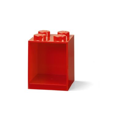 Detská červená nástenná polica LEGO® Brick 4