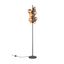 Stojacia lampa so skleneným tienidlom v sivo-zlatej farbe (výška 155 cm) Bubble – Trio Select