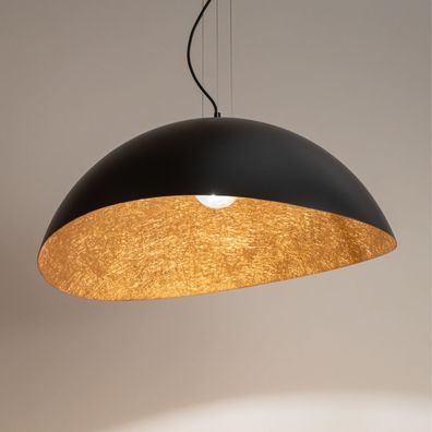 Luster na lanku SOLARIS 1xE27/60W/230V čierna/medená