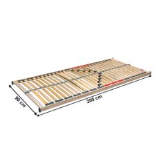 KONDELA Double Klasik New lamelový rošt 90x200 cm brezové drevo / guma