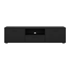 Čierny TV stolík 147x38 cm Media – Tvilum