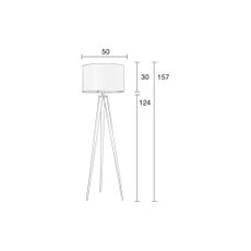 Čierna stojacia lampa Zuiver Tripod