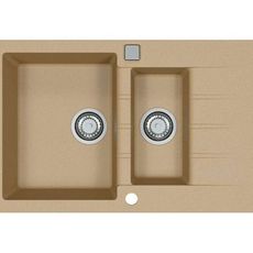 Alveus Cadit - Granitový drez 79x50 cm, s ovládaním odtoku, beige 1131359