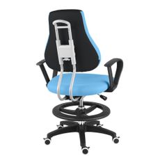 Detská rastúca stolička Neoseat KINDER — látka, čierna / svetlo modrá