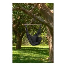 Čierne polstrované závesné záhradné kreslo Tobago – Garden Pleasure
