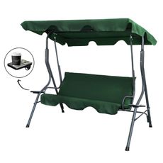 Garden Line Zahradní houpačka GOODHOME tmavě zelená