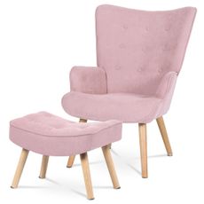 Kreslo s podnožou ELDORA PINK