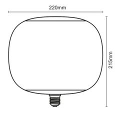 LED Žiarovka FILAMENT SMOKE T220 E27/4W/230V 1800K
