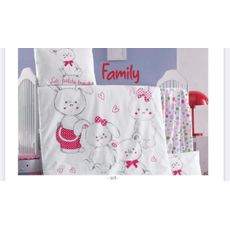 Obliečky bavlnené detské Family 130x90cm+45x65cm  TiaHome