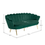 Luxusná pohovka, 3-sed, smaragdová Velvet látka/chróm zlatý, štýl Art-deco, NOBLIN