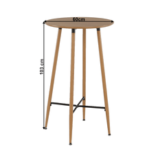 Barový stôl, dub, priemer 60 cm, IMAM
