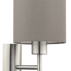 Eglo 94925 - Nástenné svietidlo PASTERI 1xE27/60W/230V taupe