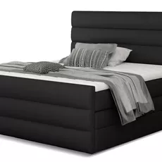 Kontinentálna boxspring posteľ Carmen, čierna 160x200cm (Soft 11, Cand 12)