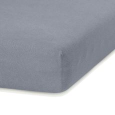 Sivá napínacia froté plachta 180x200 cm Ruby – Restilo