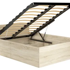 Ak furniture Posteľ CLP 100x200 cm s roštom dub sonoma