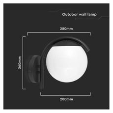 Vonkajšia nástenná lampa 1xE27/60W/230V IP44 čierna