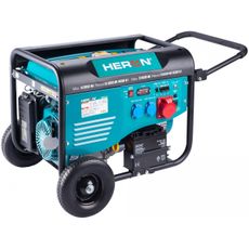 Elektrocentrála Heron 15HP/6,8kW (400V), 5,5 kW (230V), elektrický štart, podvozok