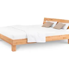 Masívna buková manželská posteľ s čelom Lino 140x200
