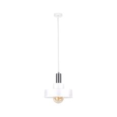 Luster na lanku IZA 1xE27/60W/230V biela/lesklý chróm