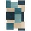 Flair Rugs , Ručne všívaný kusový koberec Abstract Collage Teal, 120x180, modrá, viacfarebná, detská izba