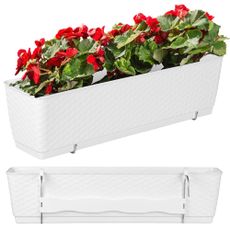 NABBI DRL600PW plastový balkónový kvetináč 59 cm biela