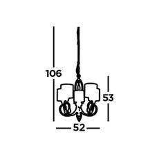 Searchlight 1605-5AB - Luster na reťazi ALBERTO 5xE14/60W/230V
