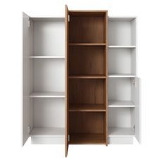 Komoda 3D, biela/dub craft zlatý, TRIO