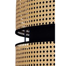 Duolla - Stojacia lampa DUO 1xE27/15W/230V pr. 40 cm ratan/čierna