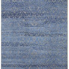 Diamond Carpets koberce Ručne viazaný kusový koberec Diamond DC-EKT 6 Silver / light blue - 180x275 cm