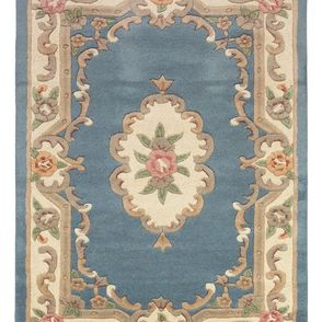 Flair Rugs koberce Ručne všívaný kusový koberec Lotus premium Blue - 120x180 cm