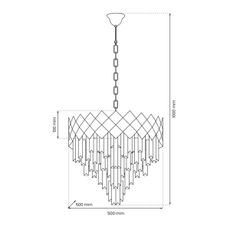 Luster na reťazi CARISMA 9xE14/40W/230V matný chróm