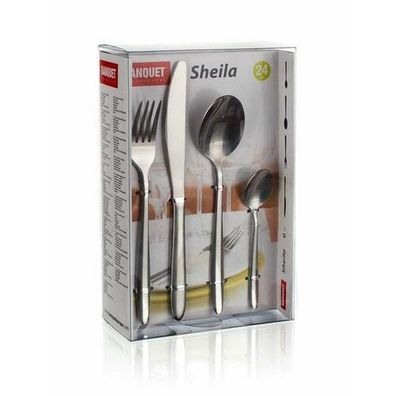 Banquet Sada nehrdzavejúcich príborov SHEILA, 24 ks
