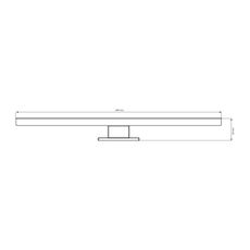 LED Kúpeľňové osvetlenie zrkadla SAMOS LED/12W/230V 4000K 60 cm IP44 čierna