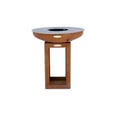 Hnedý vonkajší gril na drevo Remundi Carus S, ø 62 cm
