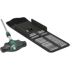 Wera 023471 Skrutkovacie bity s T-rukoväťou Kraftform Kompakt 400 RA Set 1 (sada 17 dielov)
