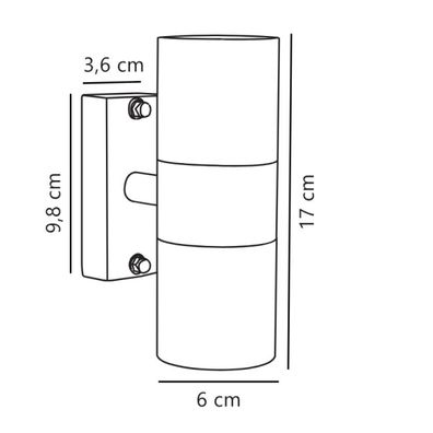Nordlux - Vonkajšie nástenné svietidlo TIN 2xGU10/35W/230V IP54