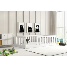 Detská posteľ BELLA SIMA 160x80 Montessori z masívu – biela
