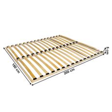 KONDELA Monna New lamelový rošt 180x200 cm brezové drevo / plast