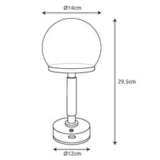 Globo 21034W - LED Nab. dot. stol. lampa HAKU LED/2,5W/5V 2800K biela