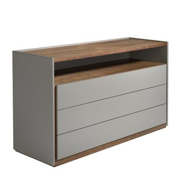 Estila Moderná komoda Vita Naturale v hnedej a sivej farbe 148cm