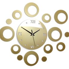 ModernClock 3D nalepovacie hodiny Ring zlaté