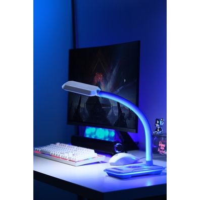 Immax 08988L - LED RGBW Stmievateľná stolná lampa s Qi nabíjaním 30W/230V biela
