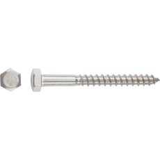 LUX Skrutka do dreva šesťhranná hlava SW10 ušľachtilá oceľ A2, 6 x 40 mm-na váhu