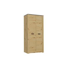 Šatníková skriňa XL S2D - dub artisan/sivá