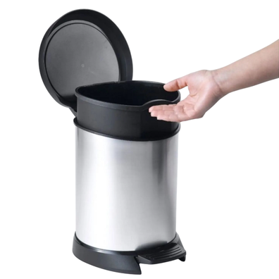 Curver Odpadkový kôš Decobin 5 l, strieborná