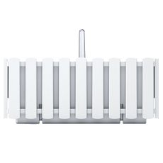 NABBI DDEF400W samozavlažovací plastový balkónový kvetináč 38 cm biela