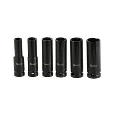 GEKO Rázové hlavice sada 6ks, 1/2" 10-21 mm, dĺžka 77 mm