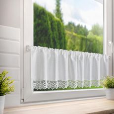 KRÁTKA ZÁCLONA NA PÁSKE CLARIE 150X30 CM BIELA