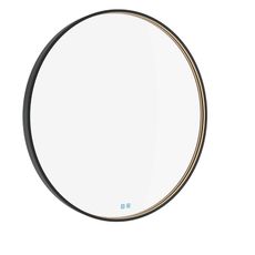 Nimco Zrkadlá - Zrkadlo s LED s osvetlením, priemer 100 cm, dotykový senzor, čierna ZPC 31004RVX-90