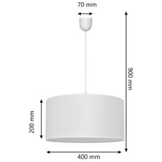 Luster na lanku ALBA 1xE27/15W/230V pr. 40 cm biela